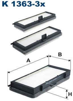 FILTRON Filter, vzduch v interiéri K 1363-3x