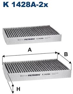 FILTRON Filter, vzduch v interiéri K 1428A-2x