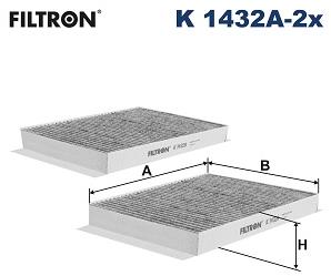 FILTRON Kabínový filter K 1432A-2x