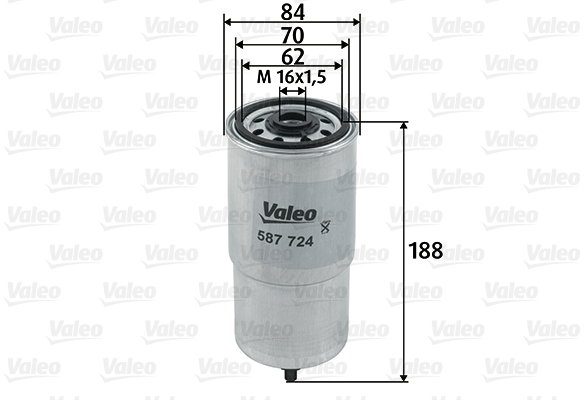 VALEO Palivový filter 587724