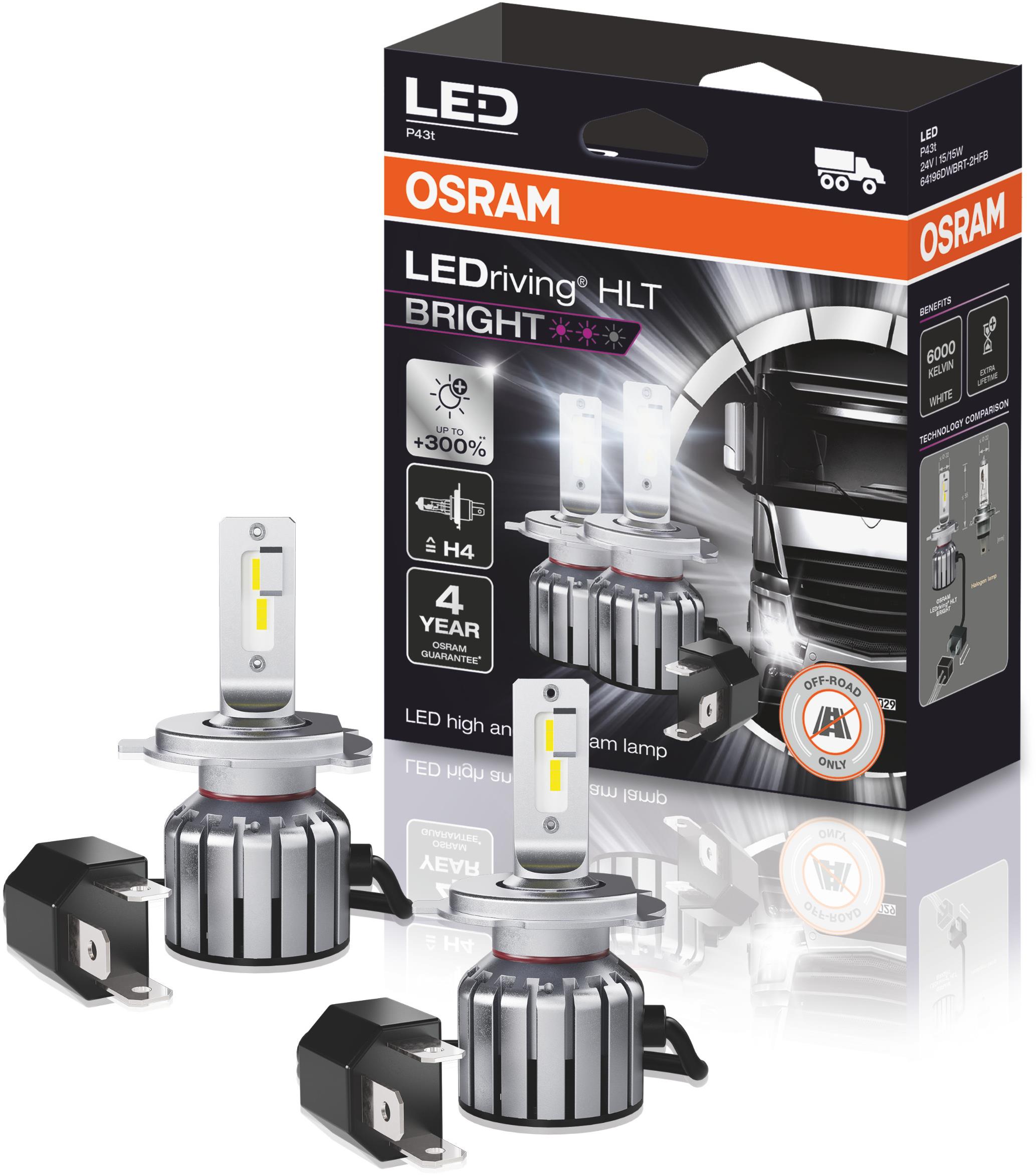 LEDriving HLT Bright, H4, 24 V, P43t