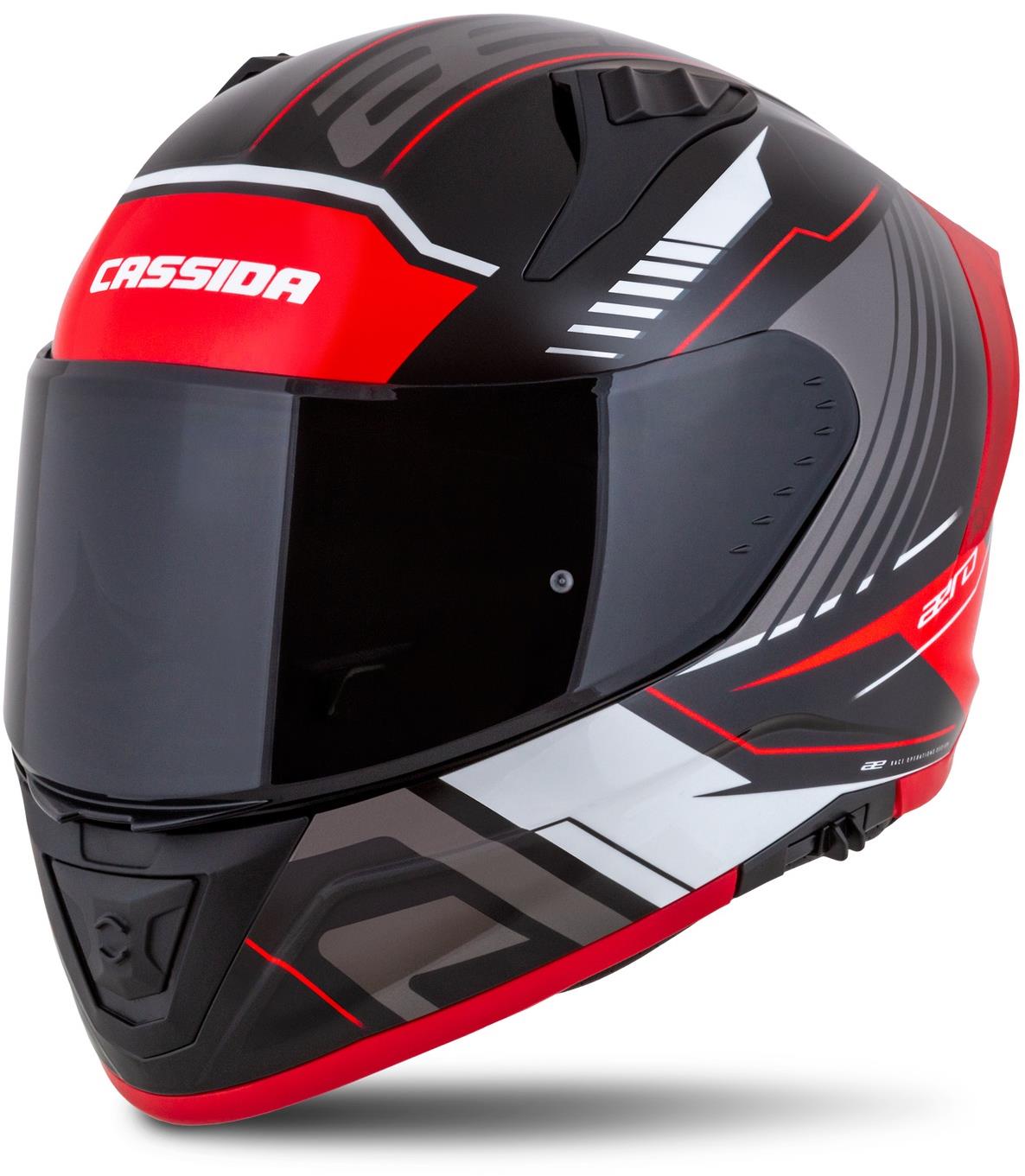 CASSIDA Aero Drome 2025, čierna perleť/červená/biela/sivá, veľkosť 2XL