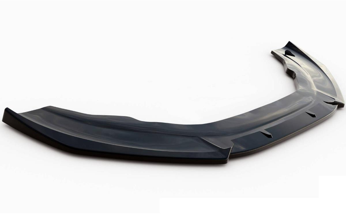 Maxton Design spojler pod predný nárazník pre Audi A6 C7, čierny lesklý plast ABS, vzhľad RS6