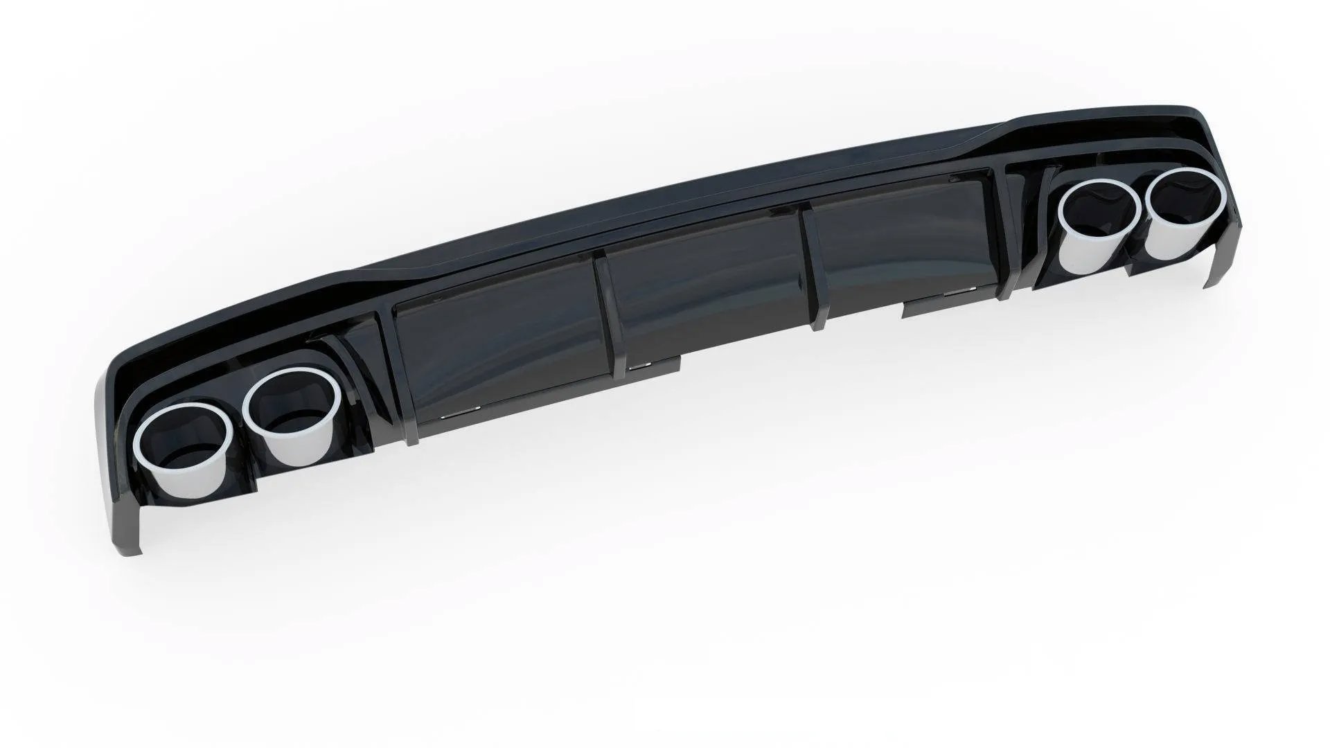 Maxton Design vložka zadného nárazníka s imitáciami koncoviek výfuku pre Audi A6 S-Line/S6 C8