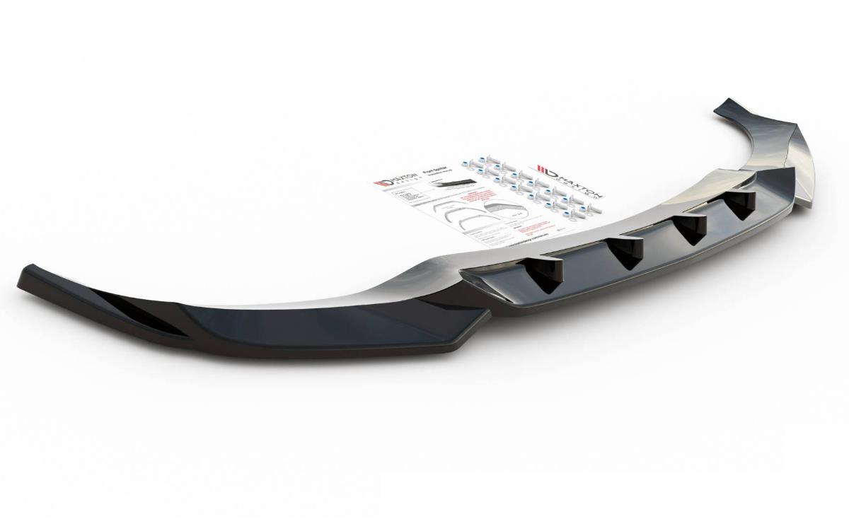Maxton Design spojler pod predný nárazník pre BMW X6 G06 M-Pack, čierny lesklý plast ABS