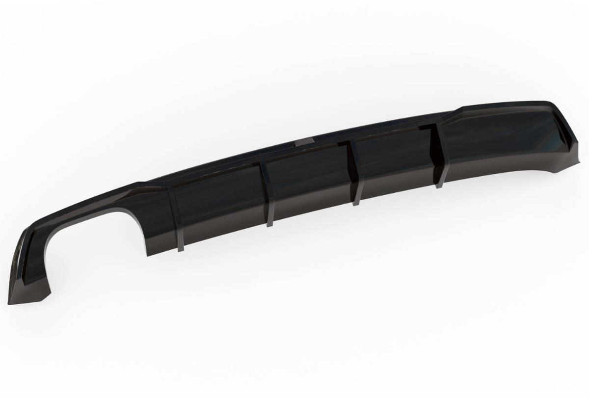 Maxton Design vložka zadného nárazníka pre Seat Leon FR Mk3, čierny lesklý plast ABS, Sportstourer