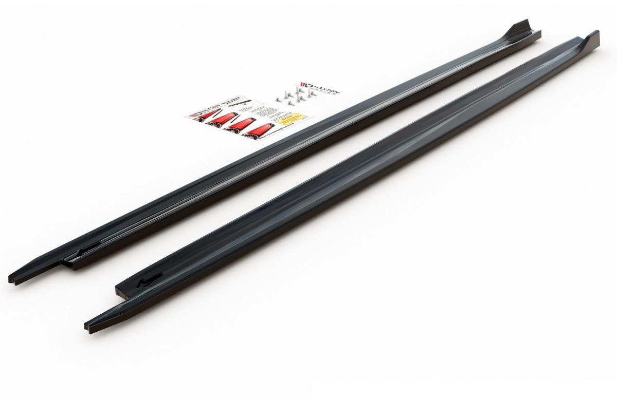Maxton Design difúzory pod bočné prahy ver.1 pre Škoda Octavia Mk4, čierny lesklý plast ABS