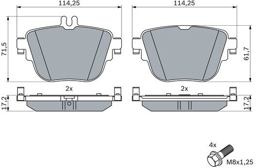 BOSCH Brzdové doštičky 0 986 424 859