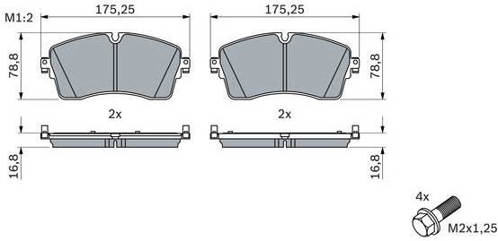 BOSCH Brzdové doštičky 0 986 424 871