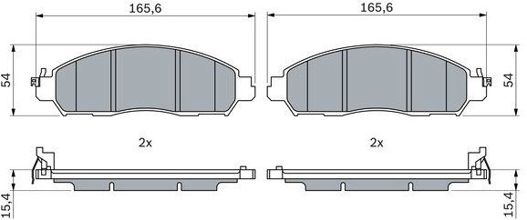 BOSCH Brzdové doštičky 0 986 424 973