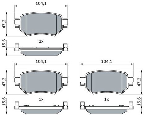 BOSCH Brzdové doštičky 0 986 460 010