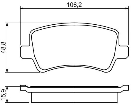 BOSCH Brzdové doštičky 0 986 494 248