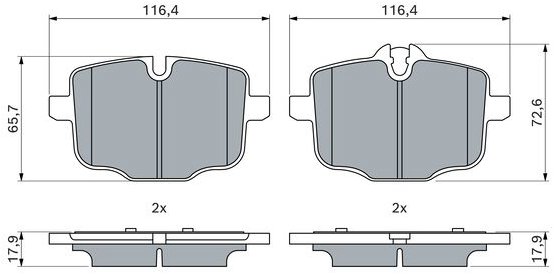 BOSCH Brzdové doštičky 0 986 494 900