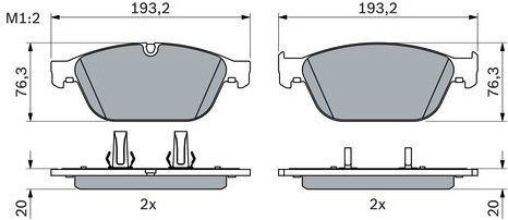 BOSCH Brzdové doštičky 0 986 494 988