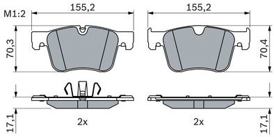 BOSCH Sada brzdových doštičiek 0 986 424 860
