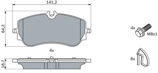 BOSCH Sada brzdových doštičiek 0 986 424 875