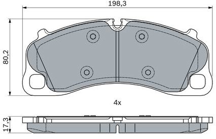 BOSCH Sada brzdových doštičiek 0 986 494 788