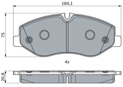 BOSCH Sada brzdových doštičiek 0 986 494 914