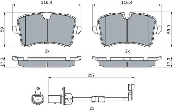 BOSCH Sada brzdových doštičiek 0 986 494 915