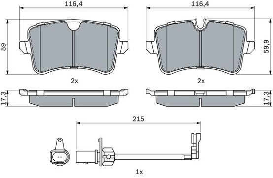 BOSCH Sada brzdových doštičiek 0 986 494 916