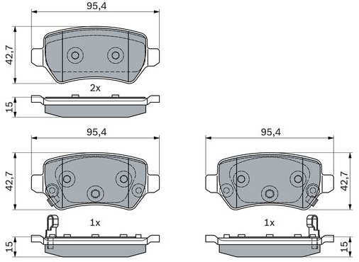 BOSCH Súprava brzdových doštičiek 0 986 494 954