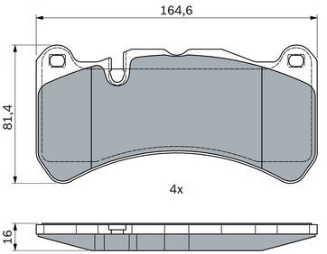 BOSCH Sada brzdových doštičiek 0 986 494 965