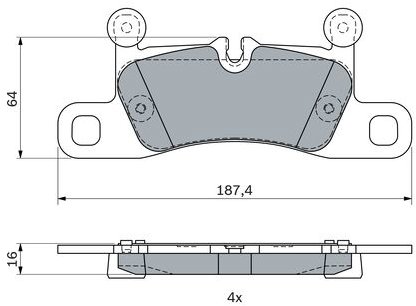 BOSCH Sada brzdových doštičiek 0 986 494 977