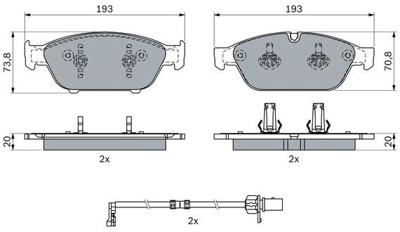 BOSCH Súprava brzdových doštičiek 0 986 494 987
