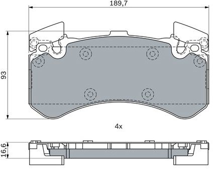 BOSCH Sada brzdových doštičiek 0 986 494 991