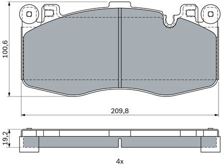 BOSCH Súprava brzdových doštičiek 0 986 424 387