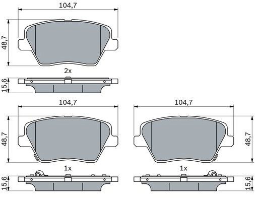 BOSCH Sada brzdových doštičiek 0 986 424 864