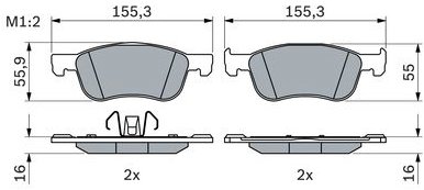 BOSCH Sada brzdových doštičiek 0 986 424 867