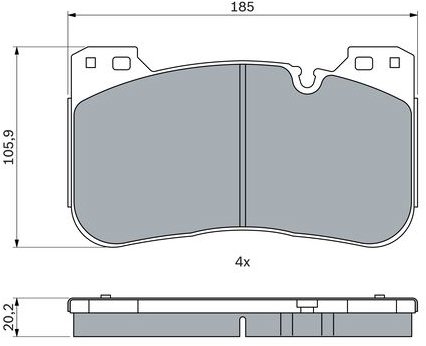 BOSCH Súprava brzdových doštičiek 0 986 424 921