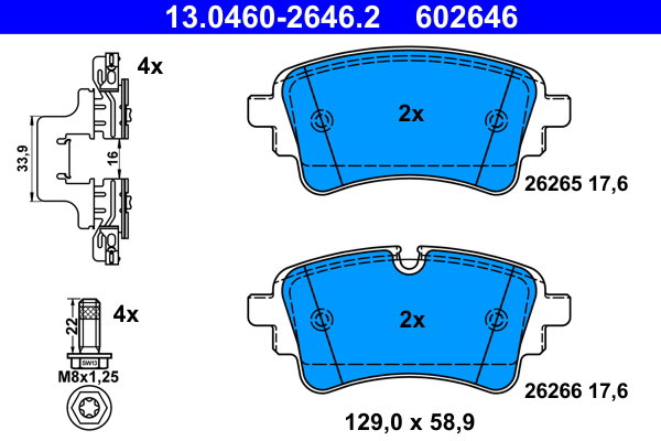 ATE Brzdové doštičky 13.0460-2646.2