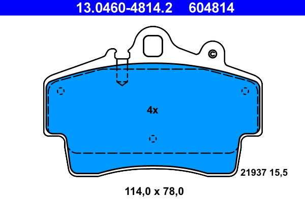 ATE 604814 Sada brzdových doštičiek 13.0460-4814.2