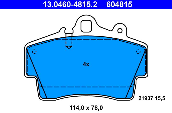 ATE 604815 Sada brzdových doštičiek 13.0460-4815.2