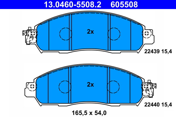 ATE Sada brzdových doštičiek 13.0460-5508.2