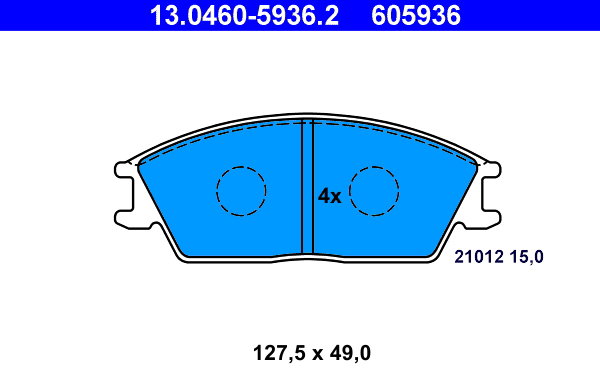 ATE 605936 Sada brzdových doštičiek 13.0460-5936.2