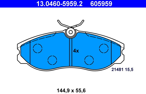 ATE 605959 Sada brzdových doštičiek 13.0460-5959.2