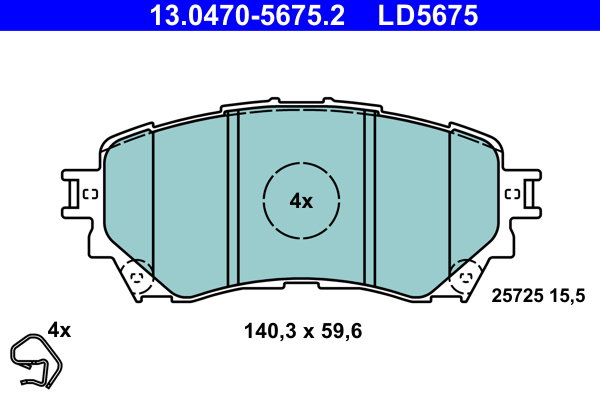 ATE Sada brzdových doštičiek 13.0470-5675.2
