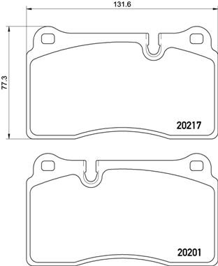 BREMBO Súprava brzdových doštičiek P 02 002