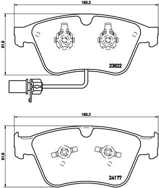 BREMBO Súprava brzdových doštičiek P 05 003