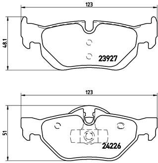 BREMBO Súprava brzdových doštičiek P 06 038