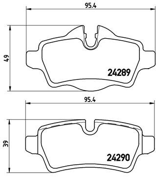 BREMBO Súprava brzdových doštičiek P 06 052