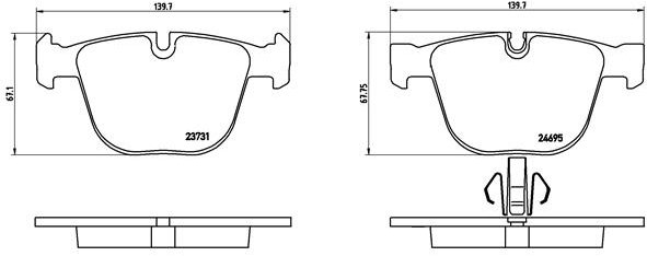 BREMBO Súprava brzdových doštičiek P 06 053