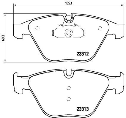 BREMBO Súprava brzdových doštičiek P 06 054X