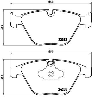BREMBO Súprava brzdových doštičiek P 06 055X