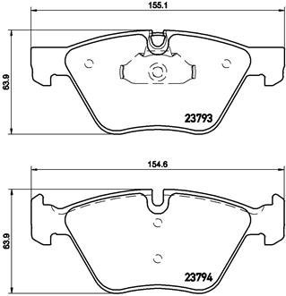 BREMBO Súprava brzdových doštičiek P 06 057X