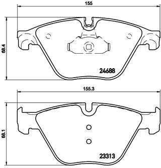 BREMBO Sada brzdových doštičiek P 06 074