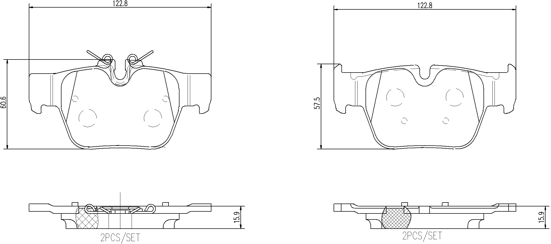 BREMBO Súprava brzdových doštičiek P 06 117